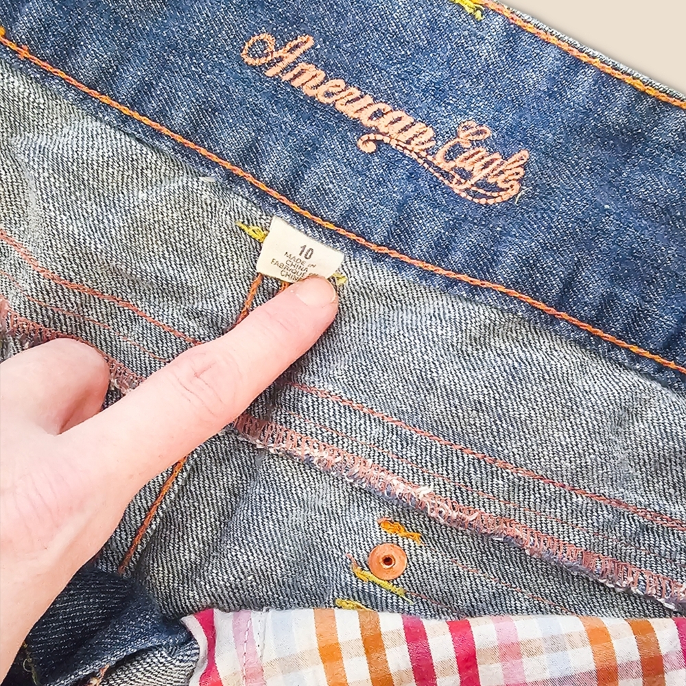 American Eagle - Vintage Y2k - Blue Denim Mini Skirt - Picture 6 of 7